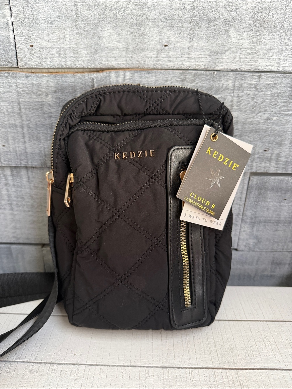 Kedzie Cloud 9 Quilted Belt Bag - Black